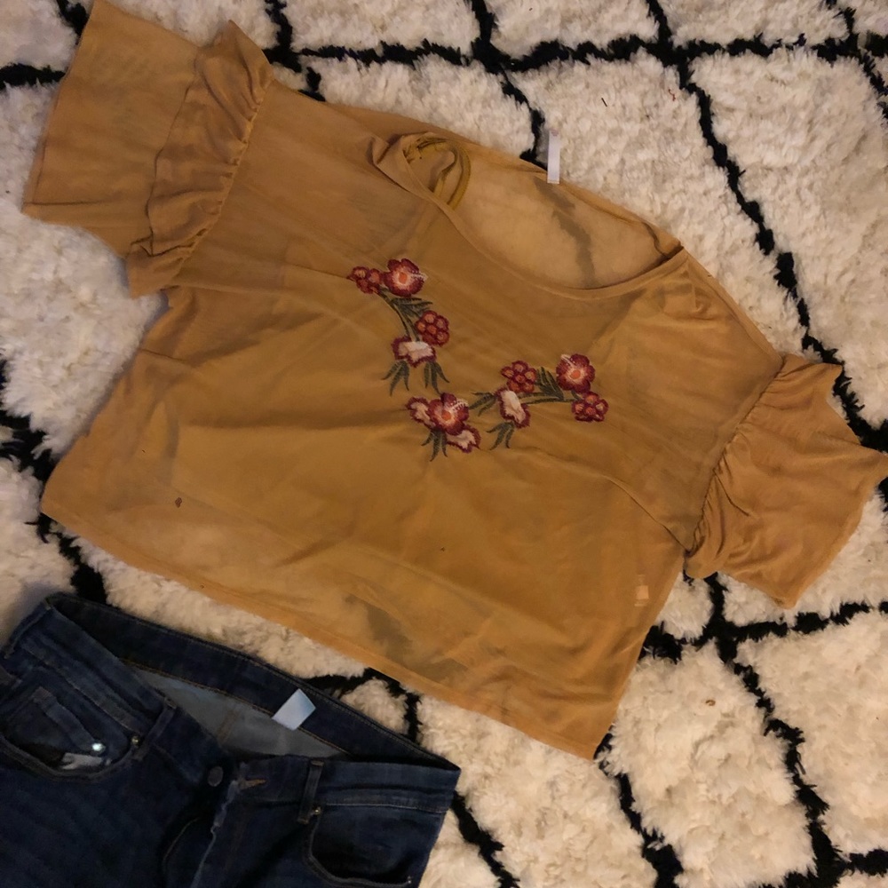 Mustard Mesh Flower Crop